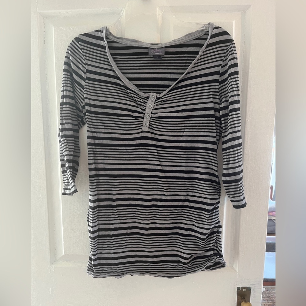 Striped maternity long sleeve